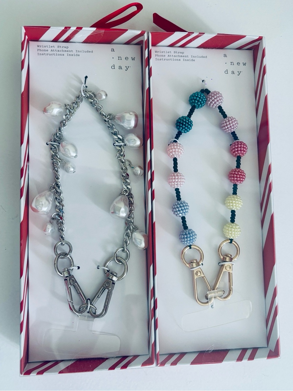 A New Day (set of 2)  colorful beaded wristlets for your phone - New in box!